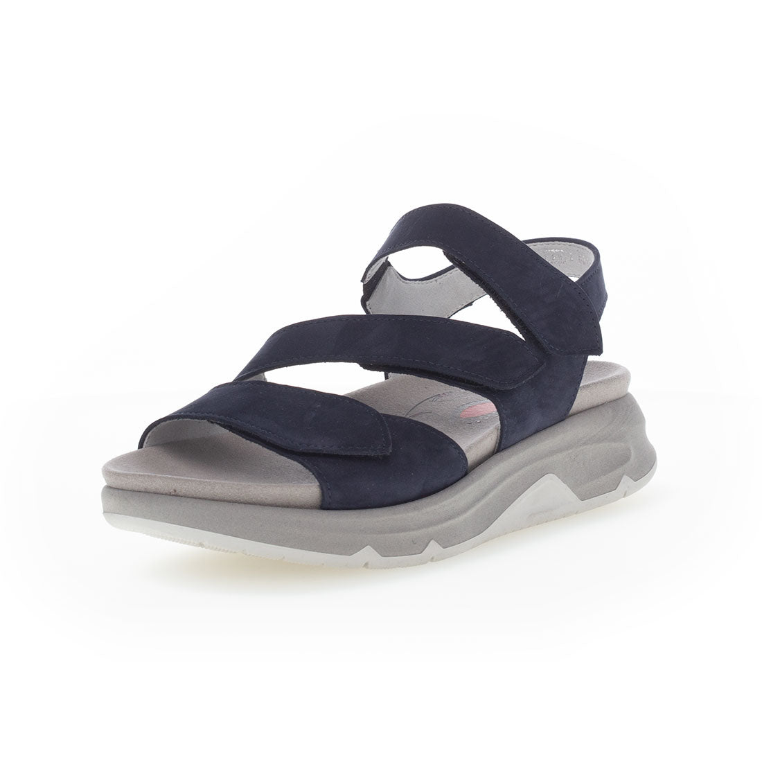 ROLLINGSOFT Blue nubuck sandal with Velcro,
