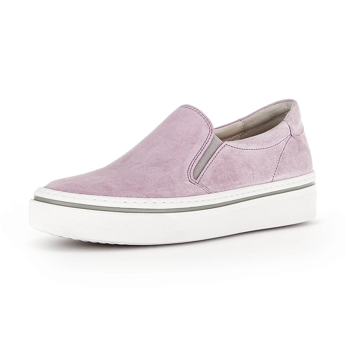 GABOR Light purple suede loafer,