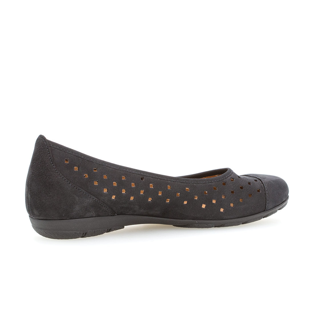 GABOR Dark blue nubuck with hole pattern,