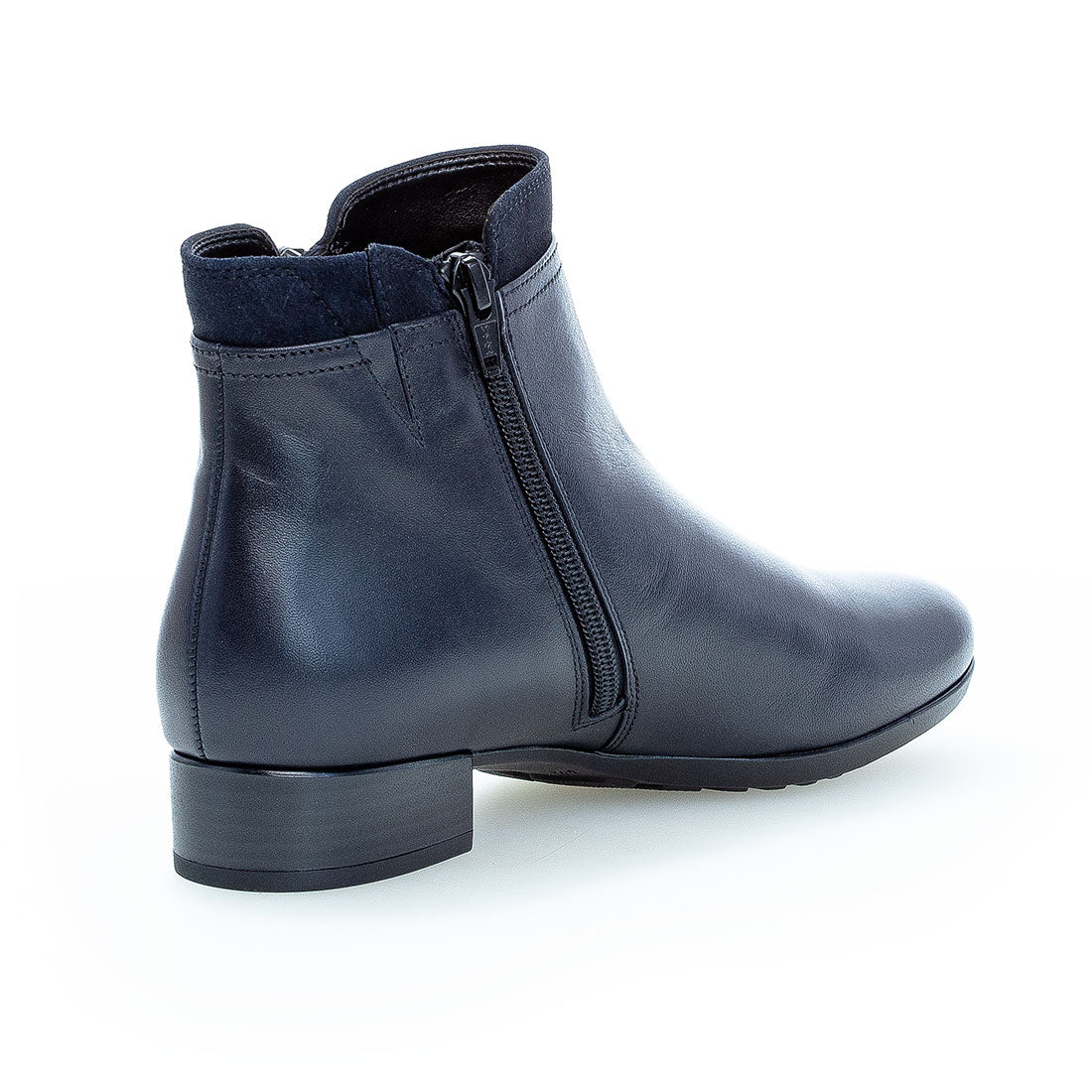 GABOR Dark blue leather boot with width H,