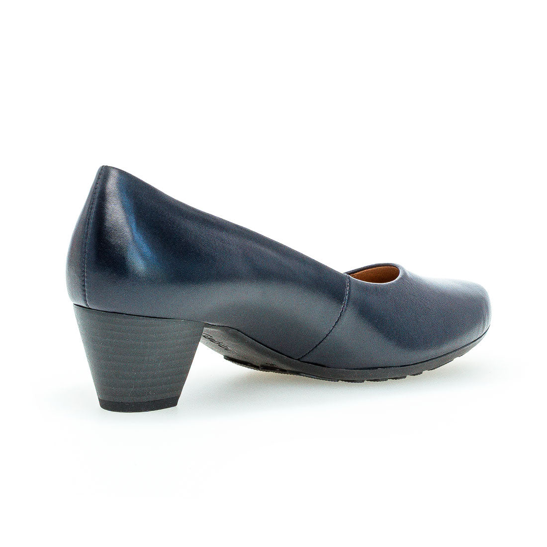 GABOR Blue leather pump with easy walking,