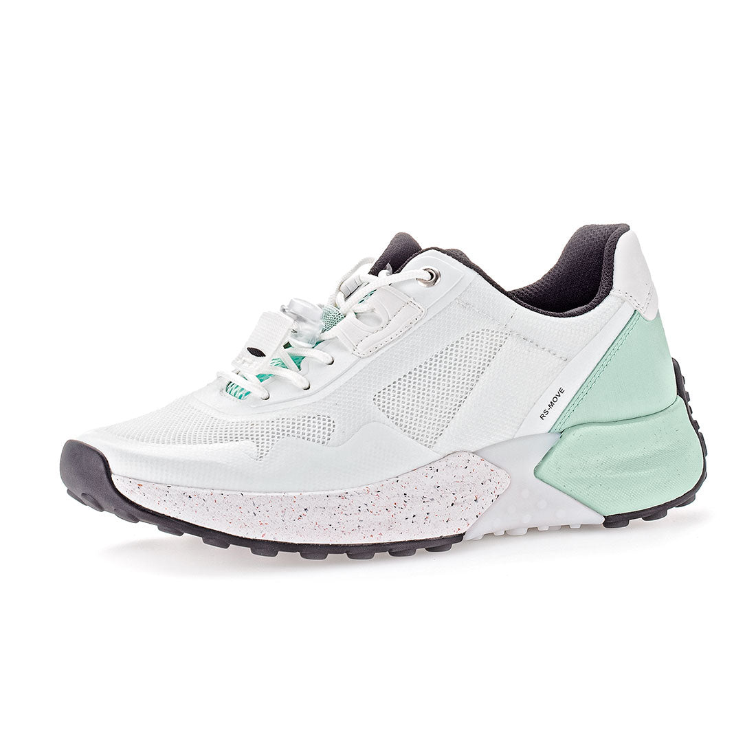 ROLLINGSOFT White/green textile sneaker (vegan),