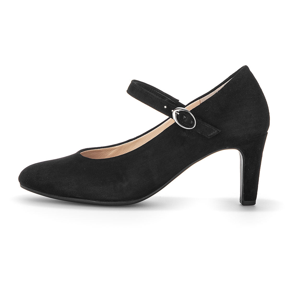 GABOR Black suede pump with stiletto heel,