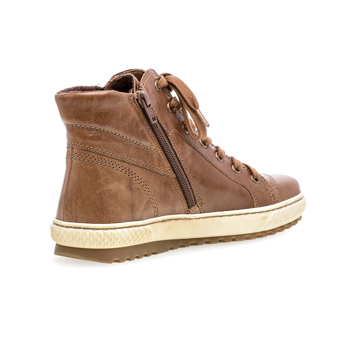 GABOR Copper leather with laces and zipper,