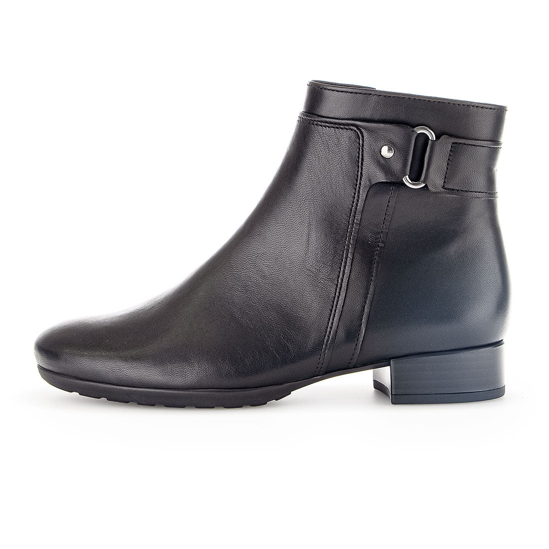 GABOR Black leather boot width H,