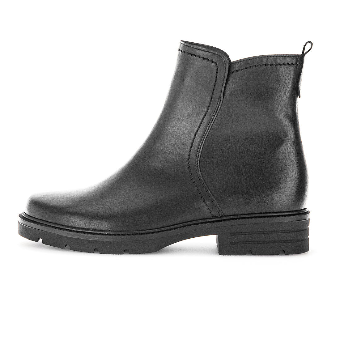 GABOR Black leather boot with removable sole,