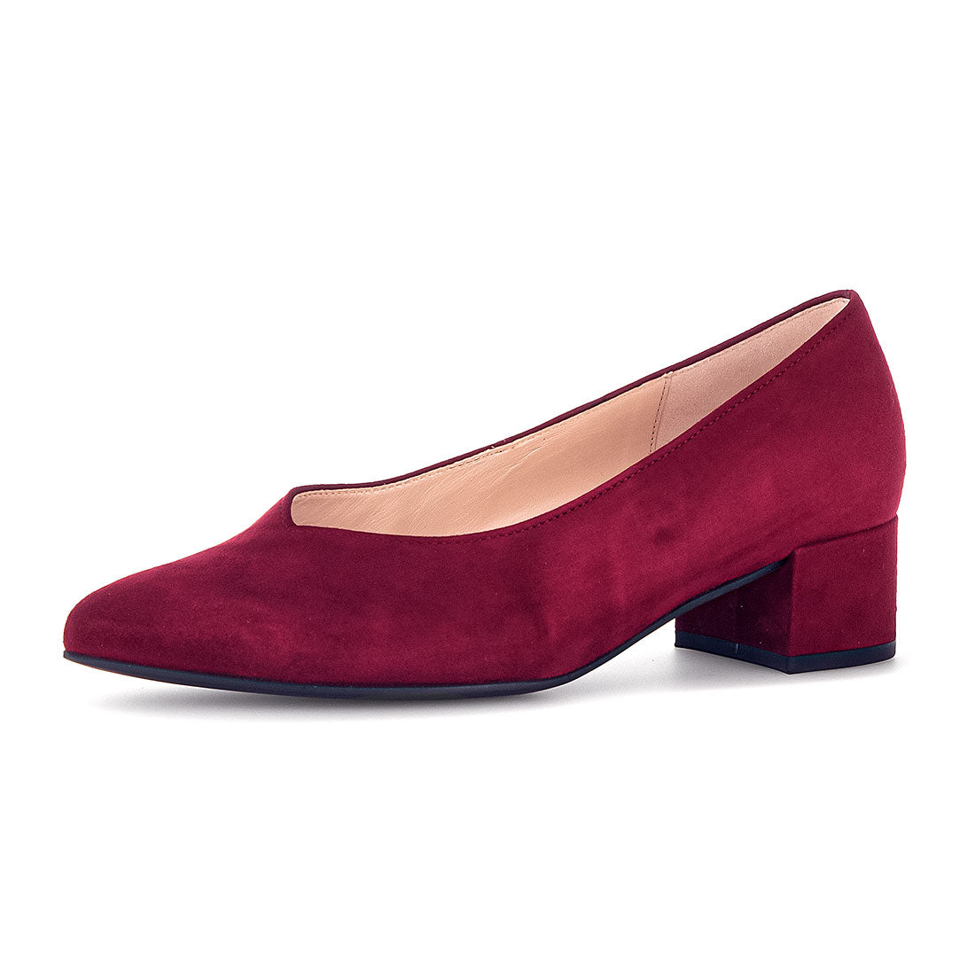 GABOR burgundy suede pump,