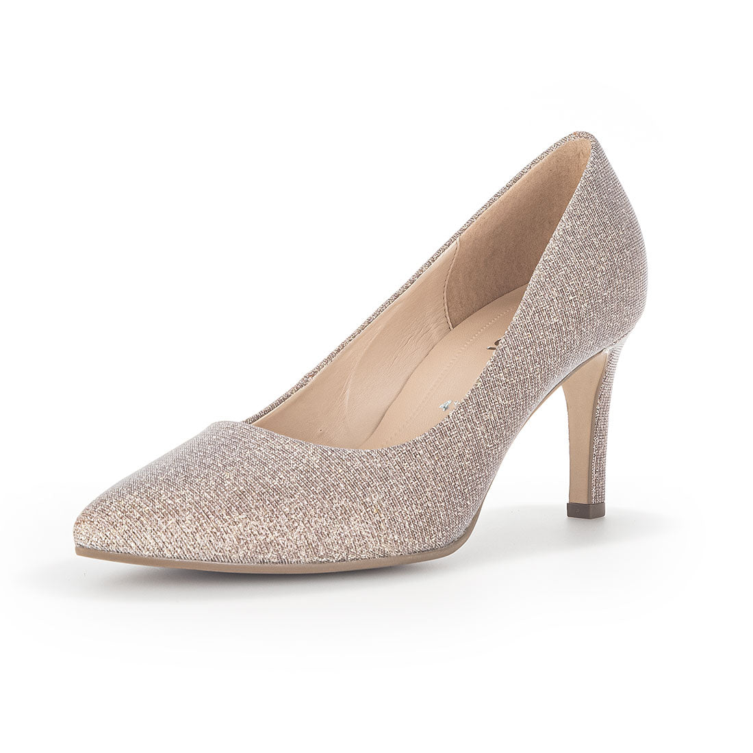 GABOR Pink glitter pump with stiletto heel,