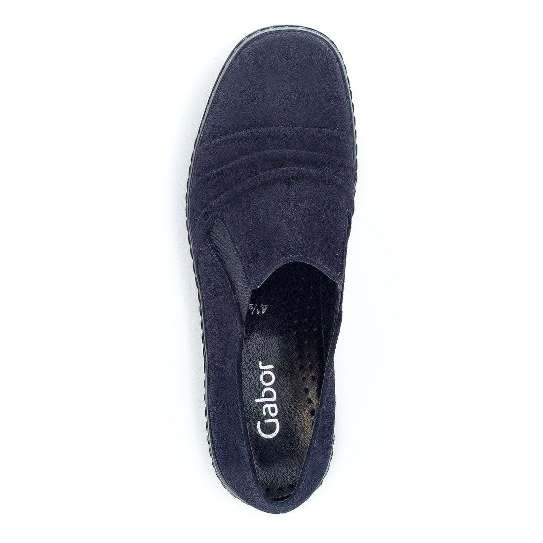 GABOR Blue suede plug in loafer,