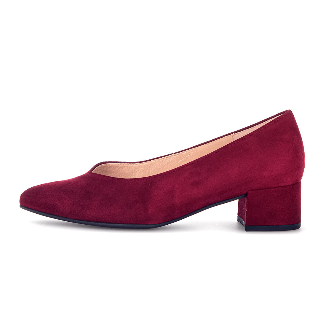 GABOR burgundy suede pump,