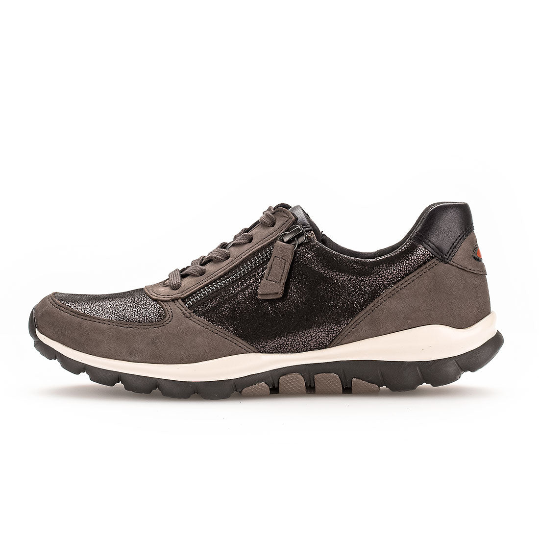 ROLLINGSOFT Dark gray nubuck oil with 2 zips,