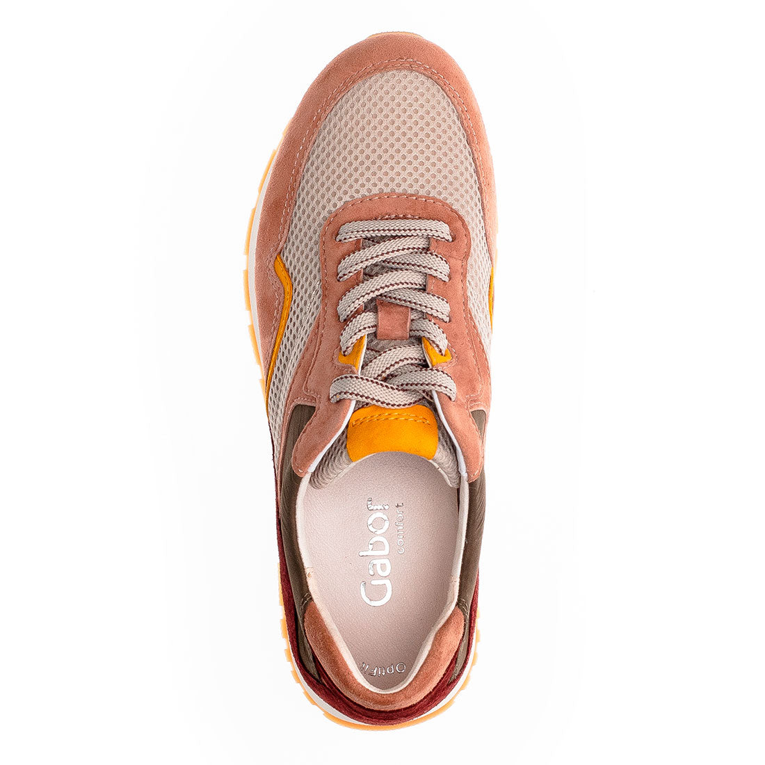 GABOR Pink/burgundy suede + gray textile,