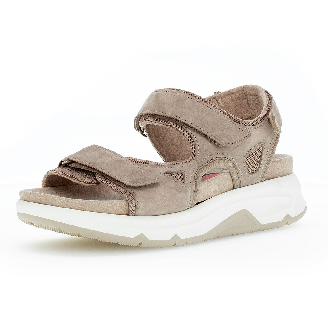 ROLLINGSOFT Sand nubuck sandal with Velcro straps,