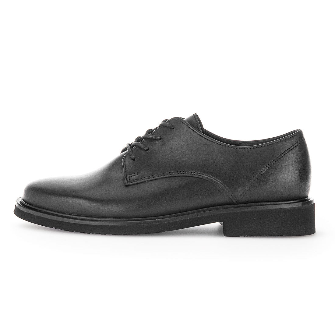 GABOR Black leather lace-up shoes,