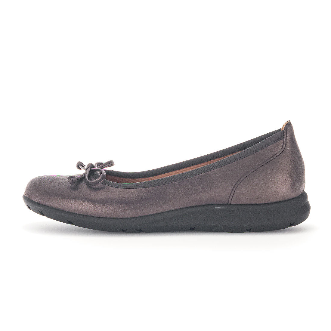 GABOR Brown metallic leather ballerina,