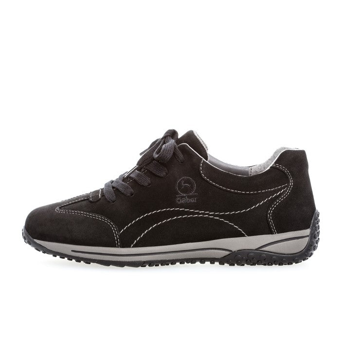GABOR Black nubuck with gray stitching,