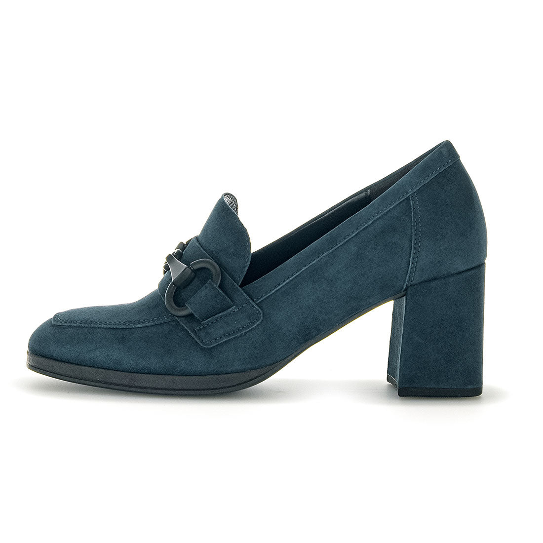 GABOR Topas blue suede loafer with bit,