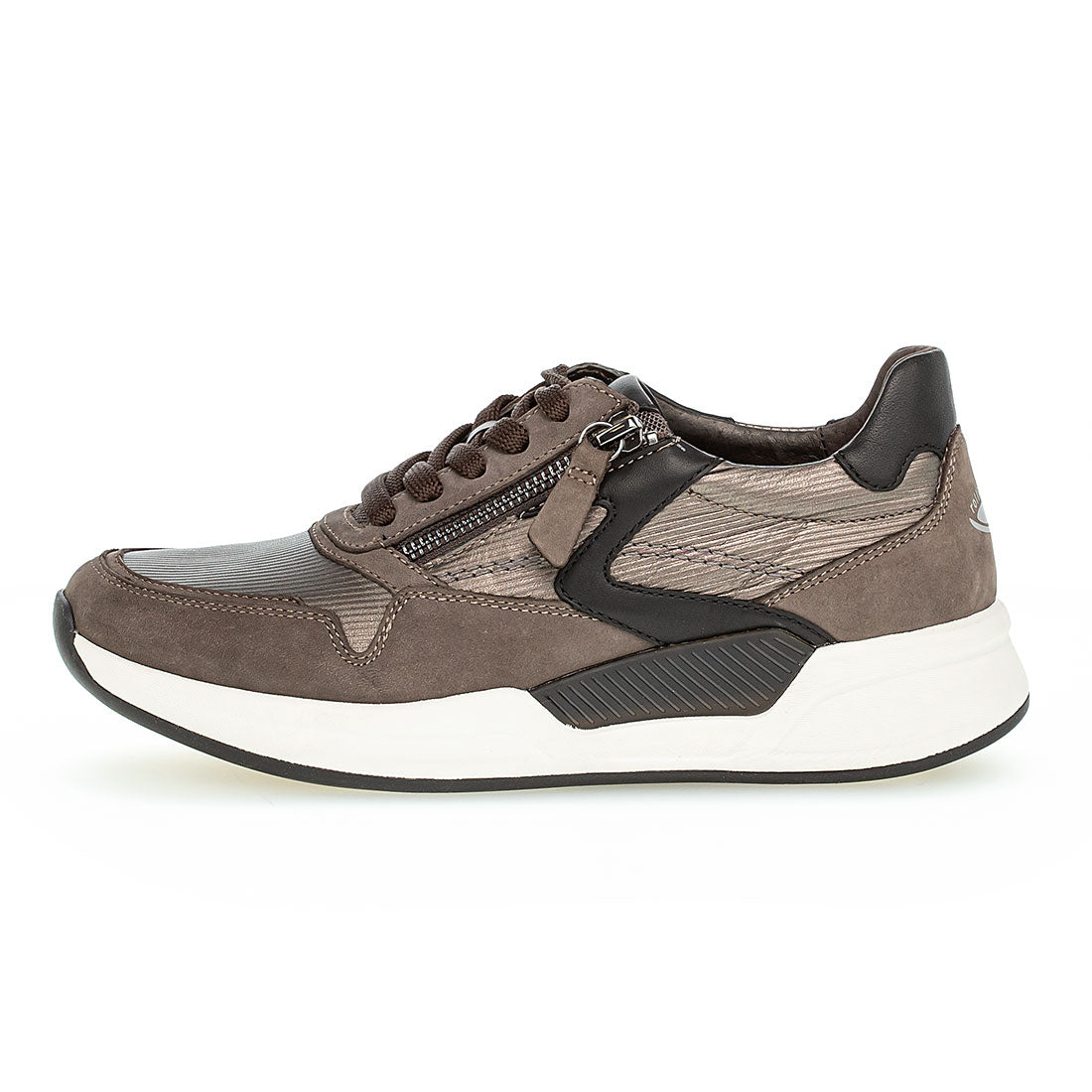ROLLINGSOFT Copper embossed + brown nubuck sneaker,