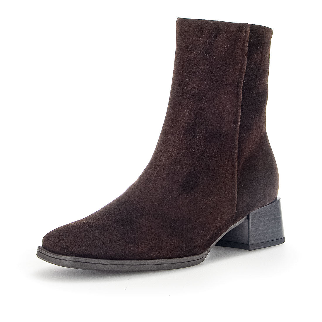 GABOR Brown suede boot with zipper,