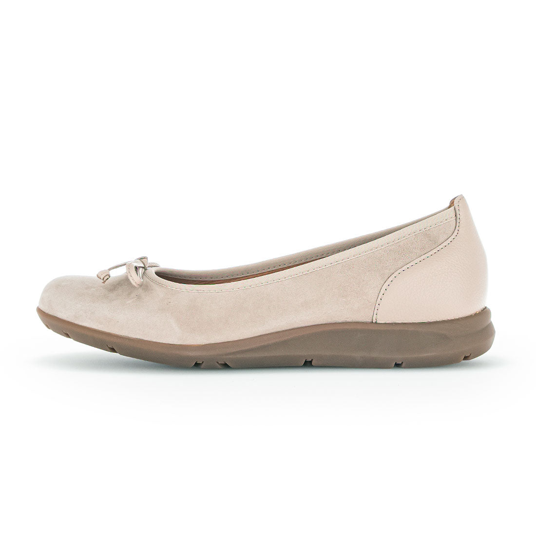 GABOR Desert sand suede with leather bow,