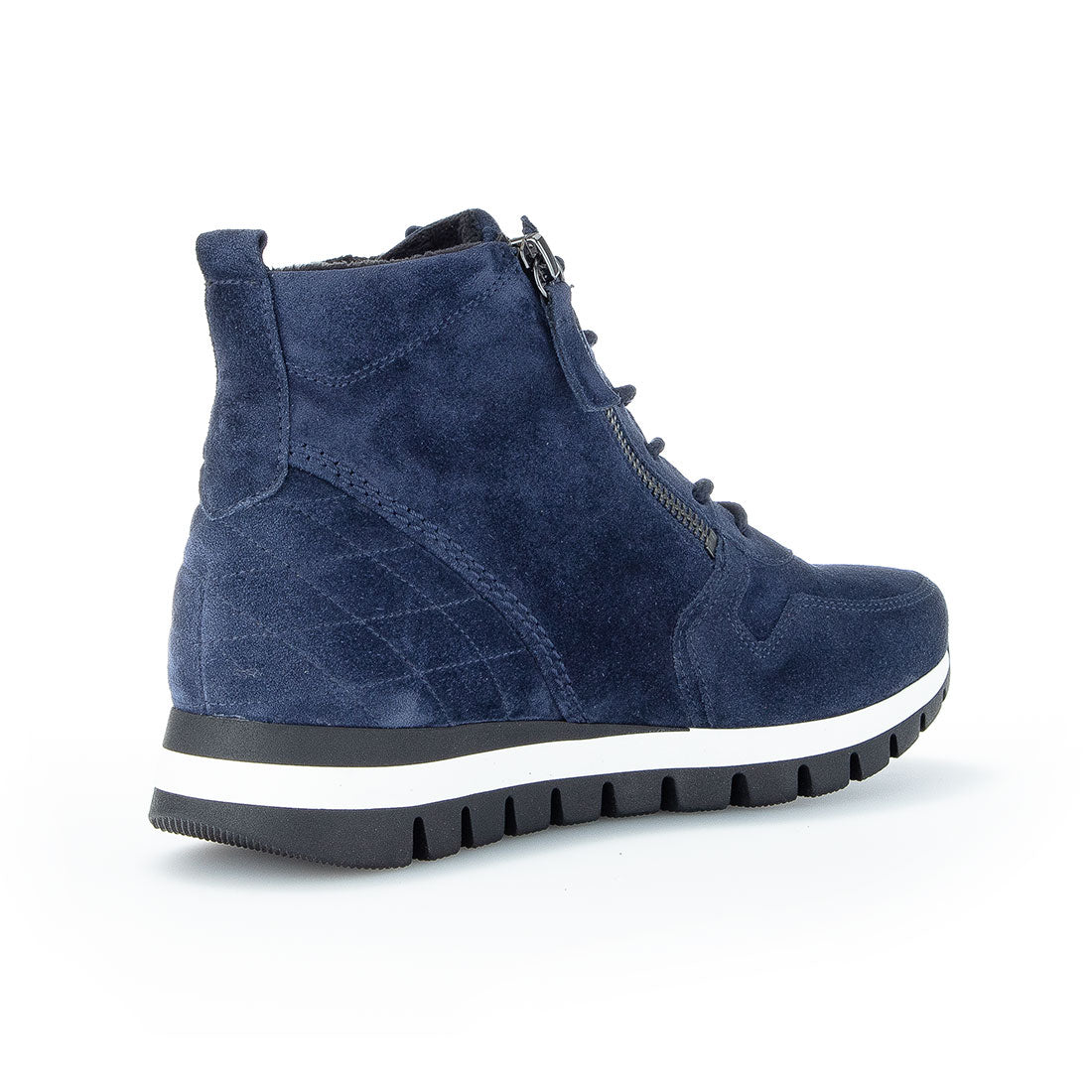 GABOR Marine suede boot lace + zipper,