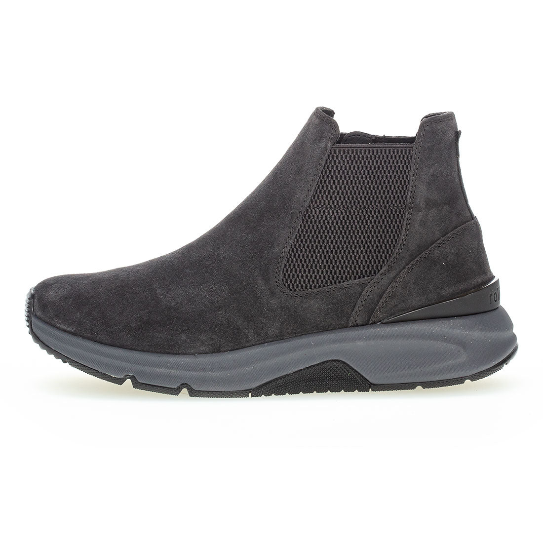 ROLLINGSOFT Dark gray suede with elastic + zip,
