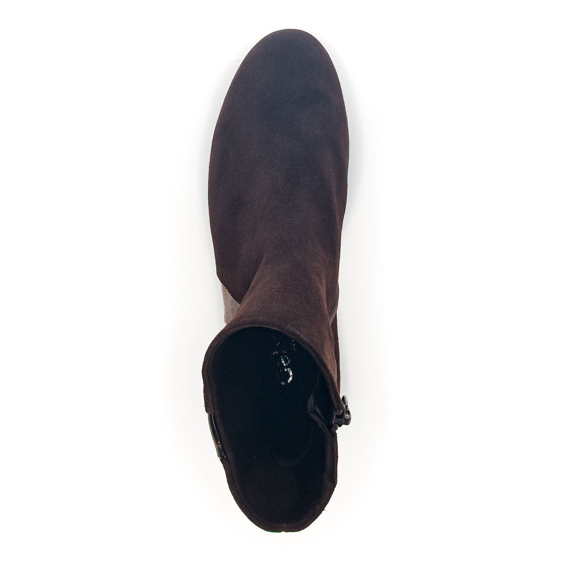GABOR Dark brown suede with animal print,