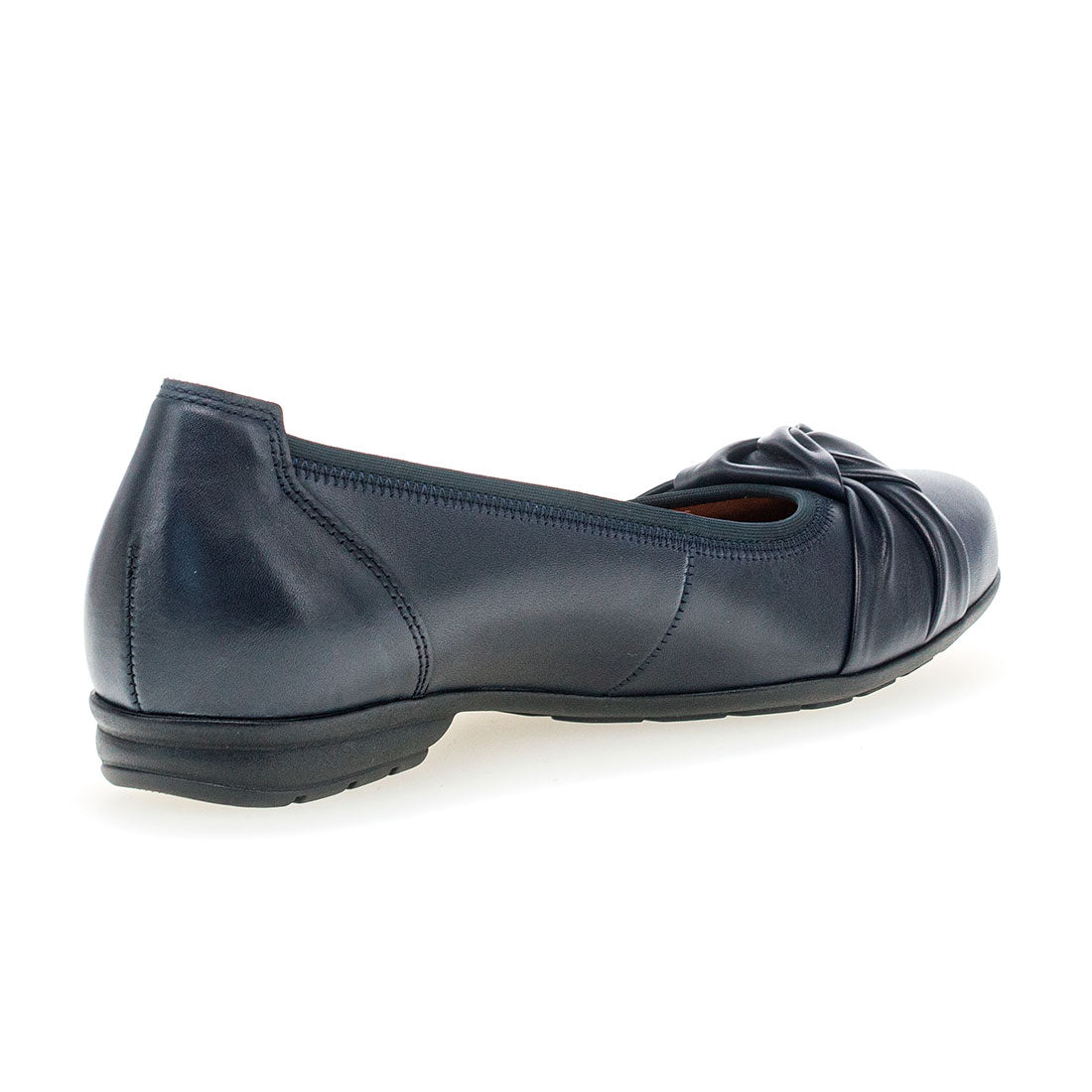 GABOR Blue leather ballerina with knot,