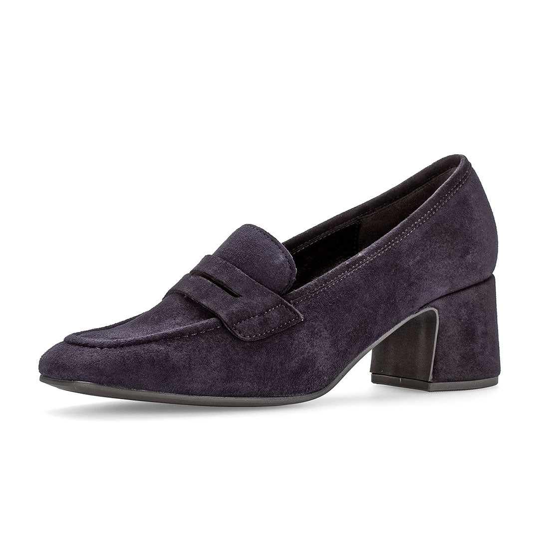 GABOR Atlantik blue suede pump with 5 cm heel,