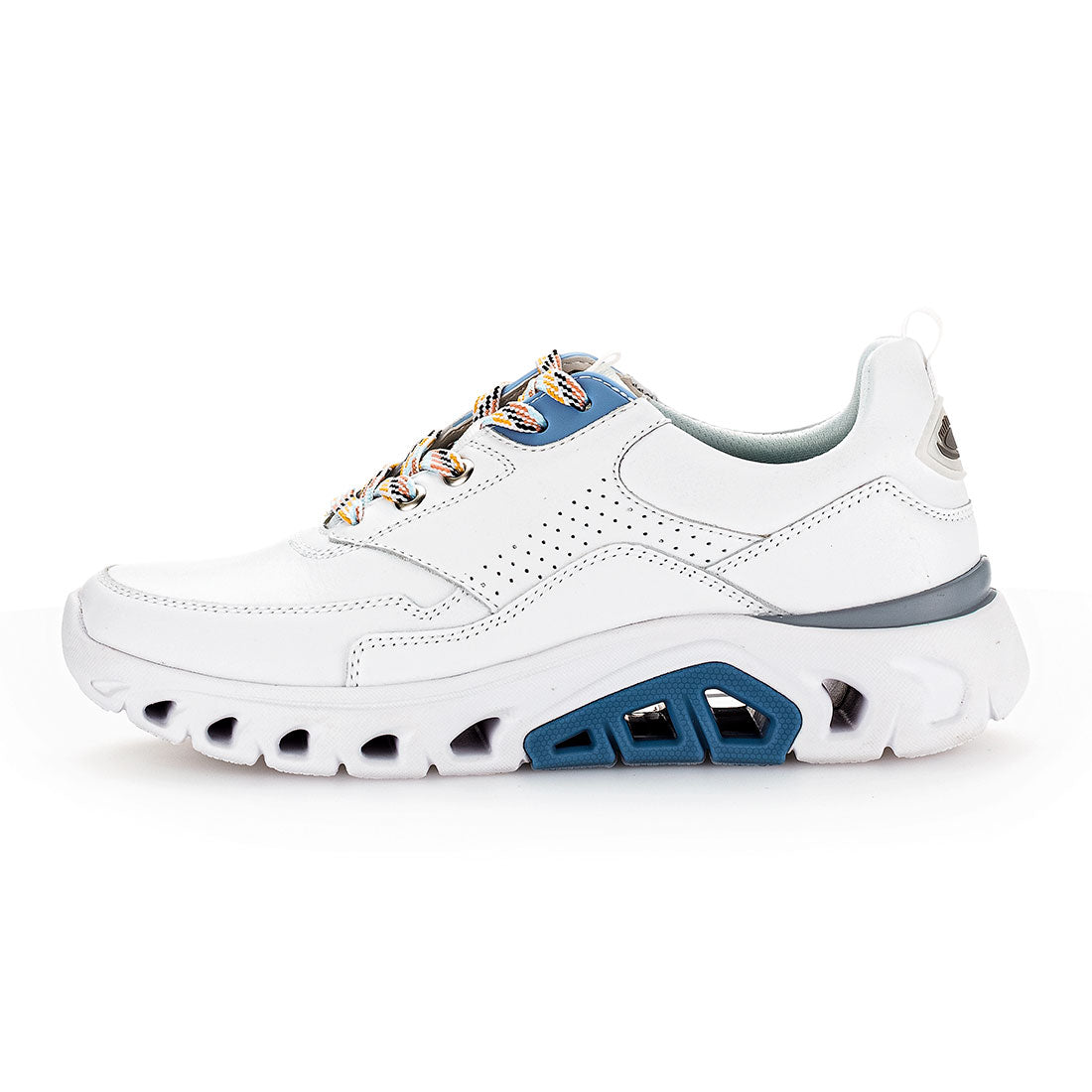 ROLLINGSOFT White leather sneaker with patterned laces,