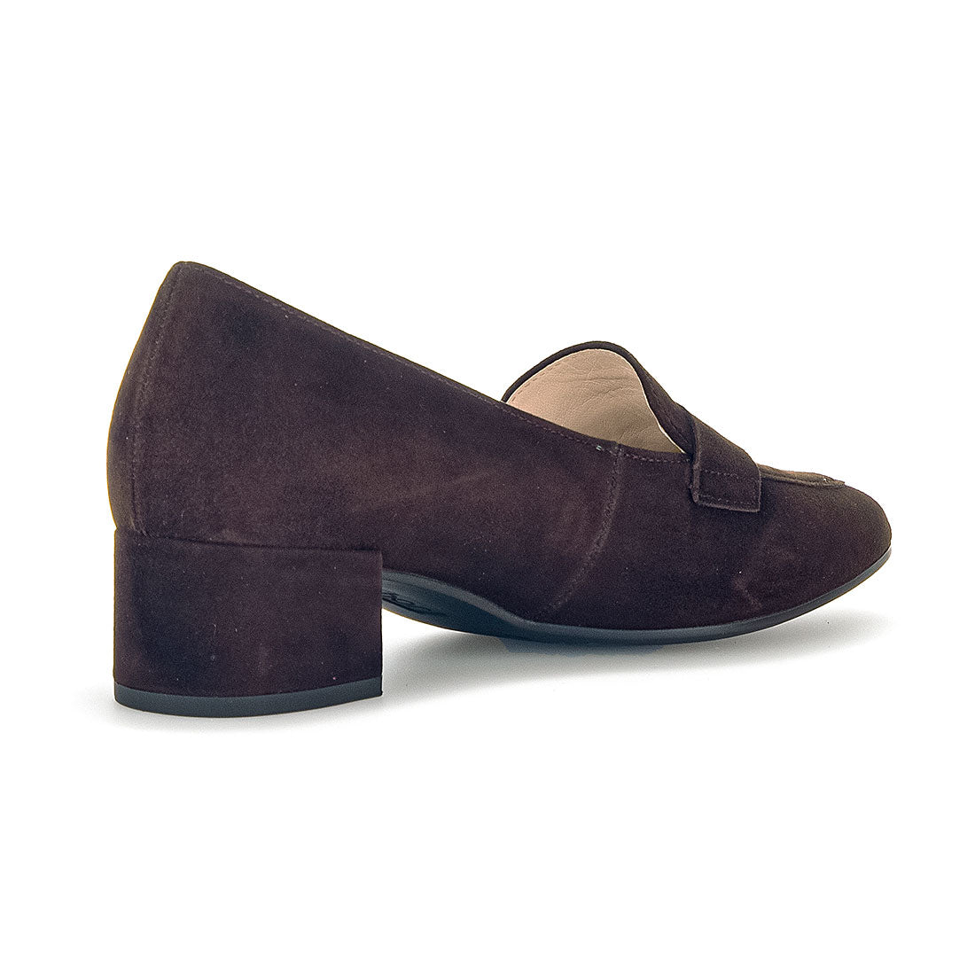 GABOR Chocolate brown suede loafer,