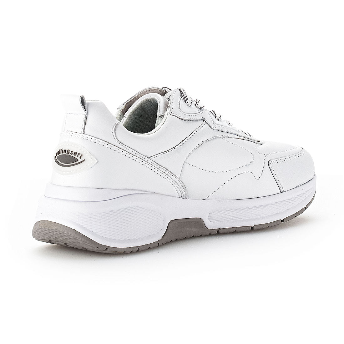 ROLLINGSOFT White leather sneaker with laces,