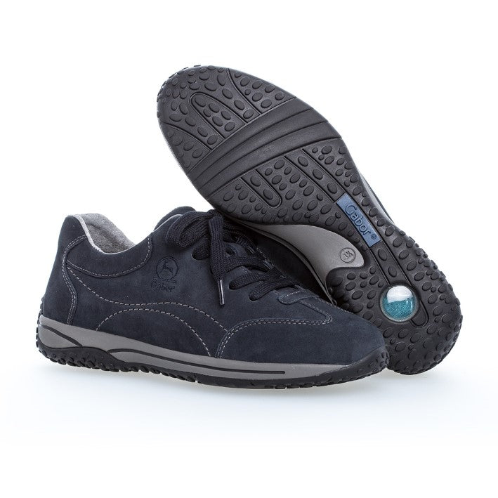 GABOR Dark blue nubuck with stitching,