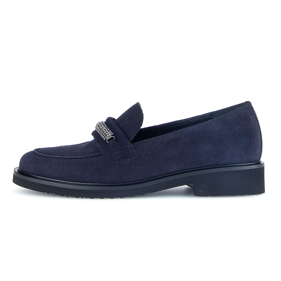 GABOR Atlantik suede loafer with decorative stone,