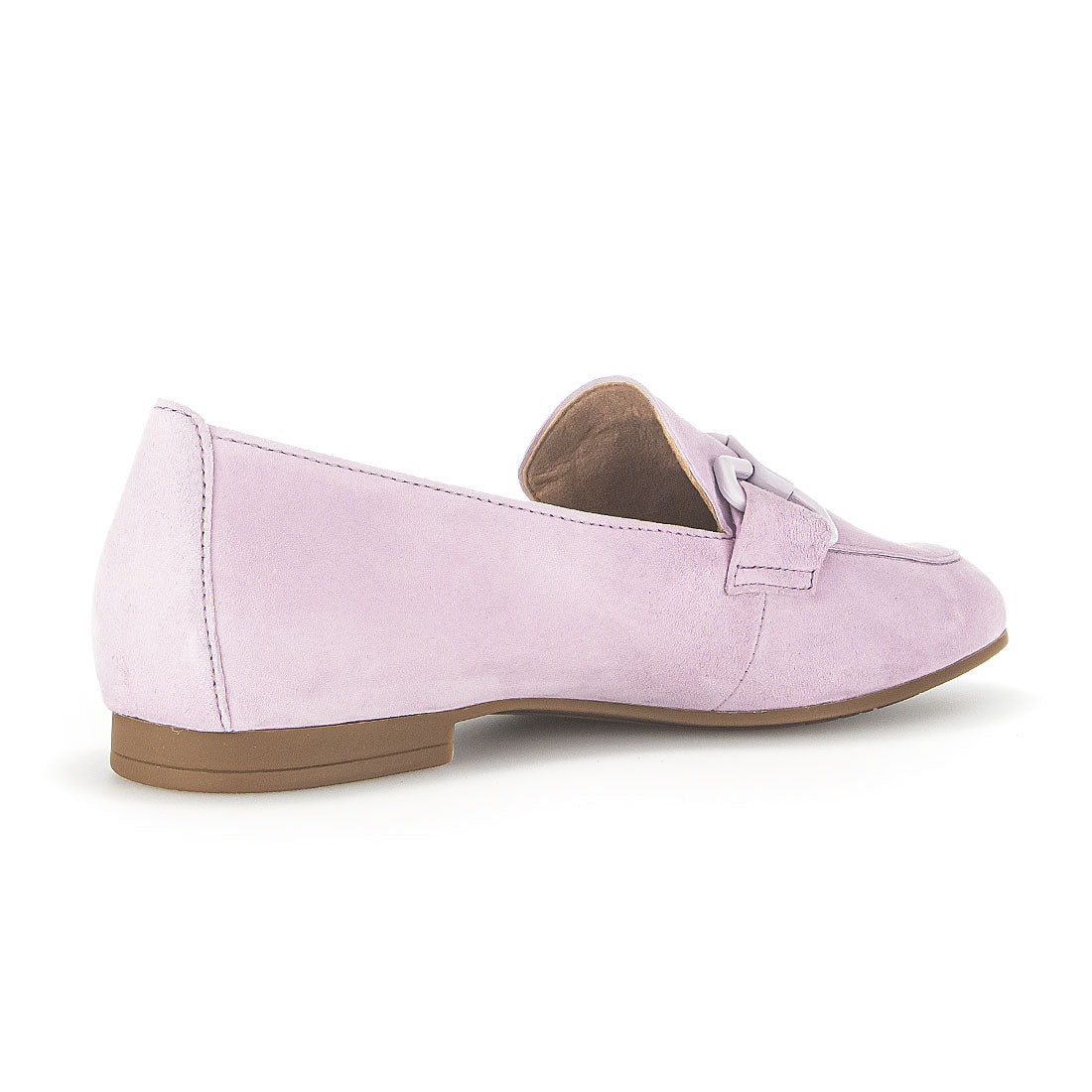 GABOR Light purple suede loafer with buckle,