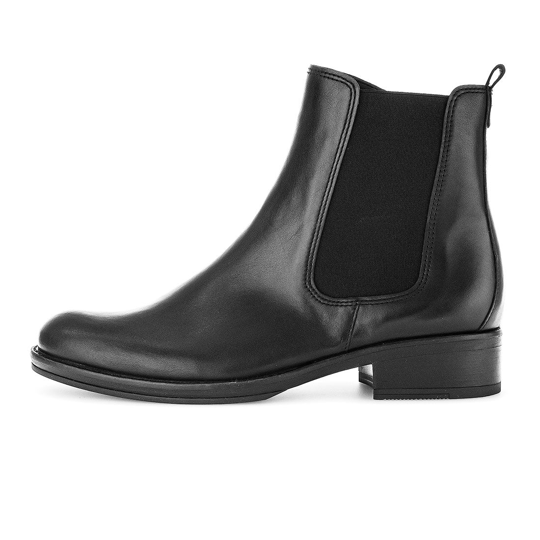 GABOR Black smooth leather with elastic on the side,