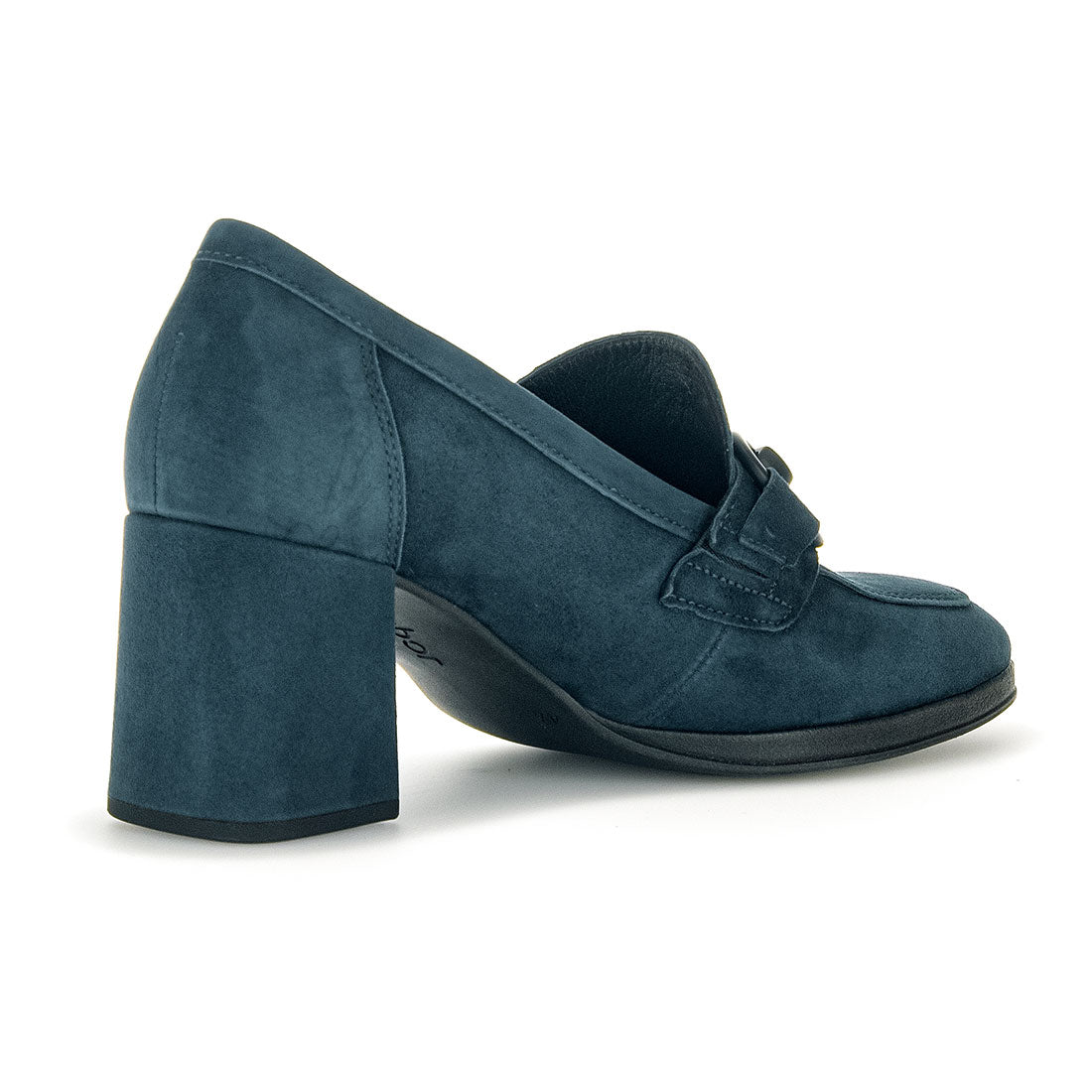 GABOR Topas blue suede loafer with bit,