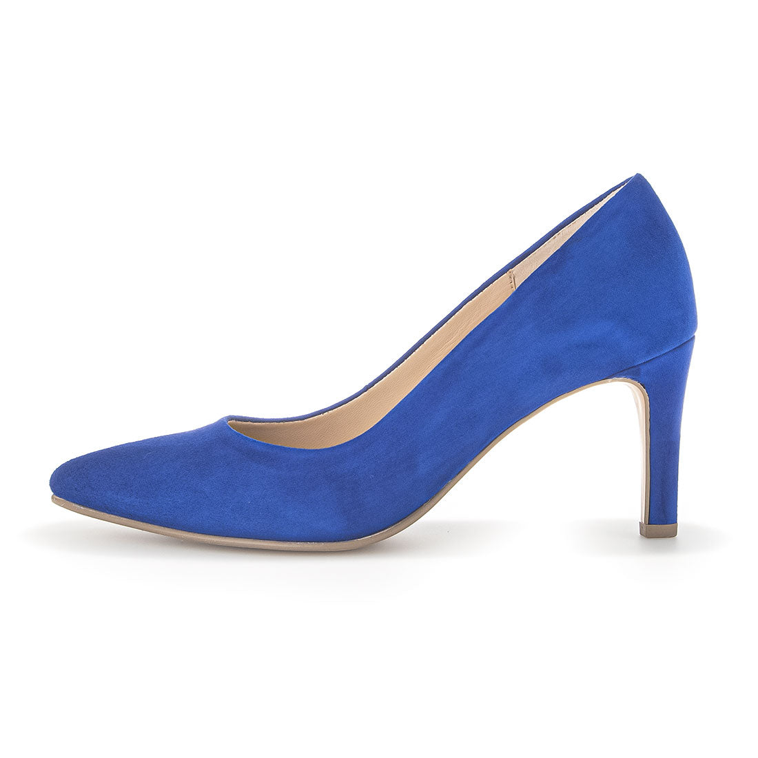 GABOR Cobalt blue suede with 7 cm heel,