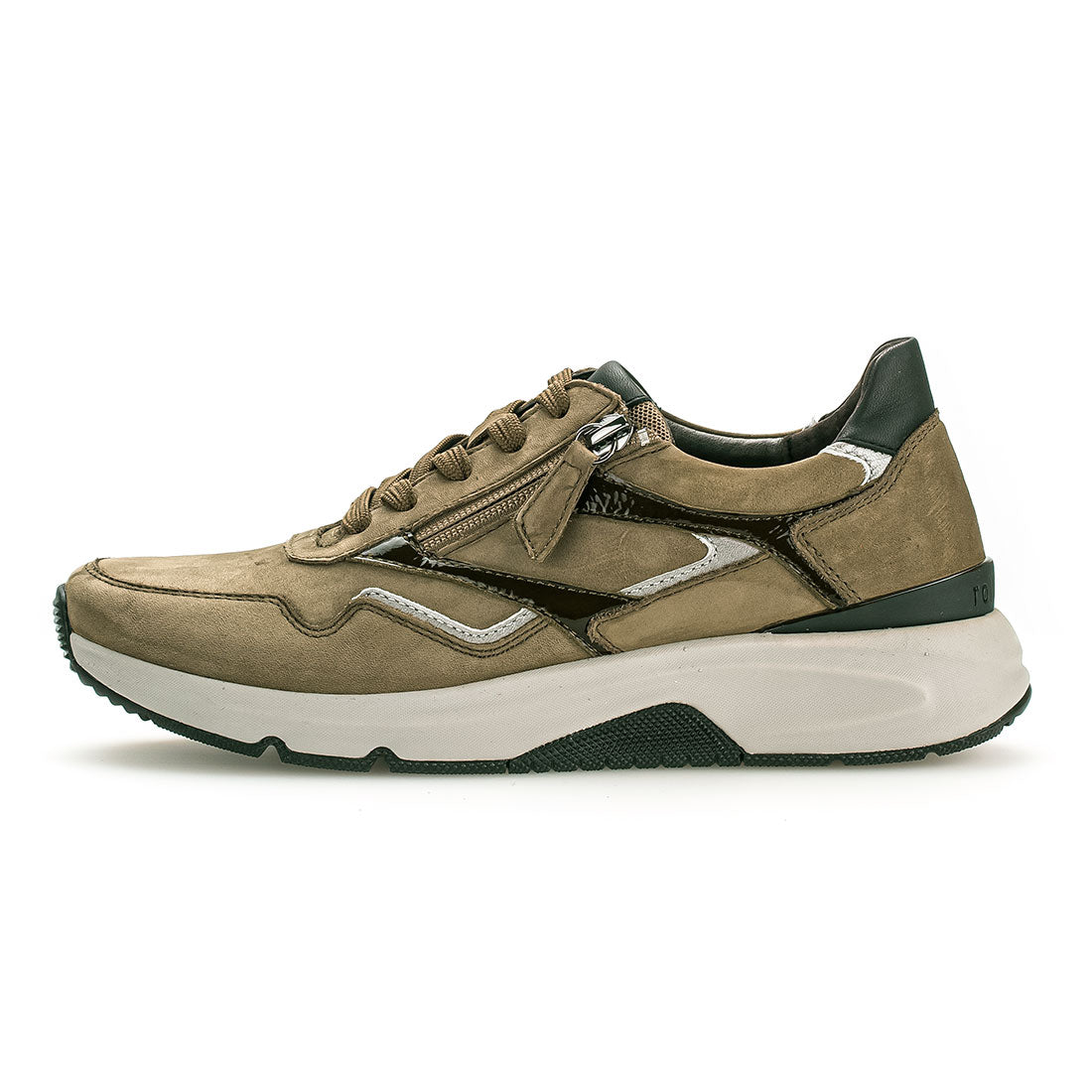 ROLLINGSOFT Olive green nubuck sneaker,