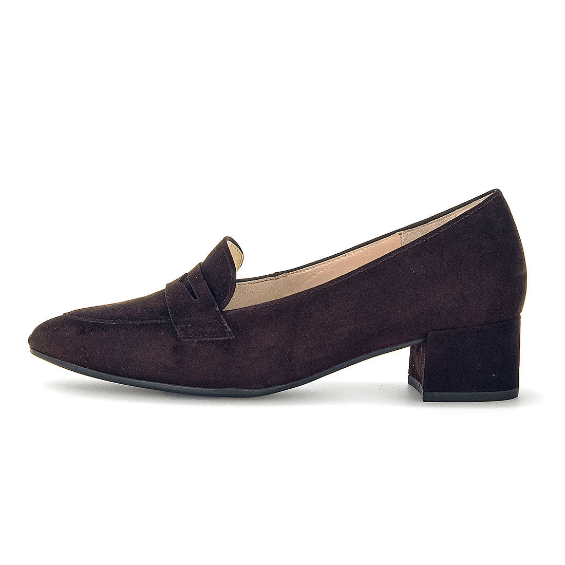 GABOR Chocolate brown suede loafer,