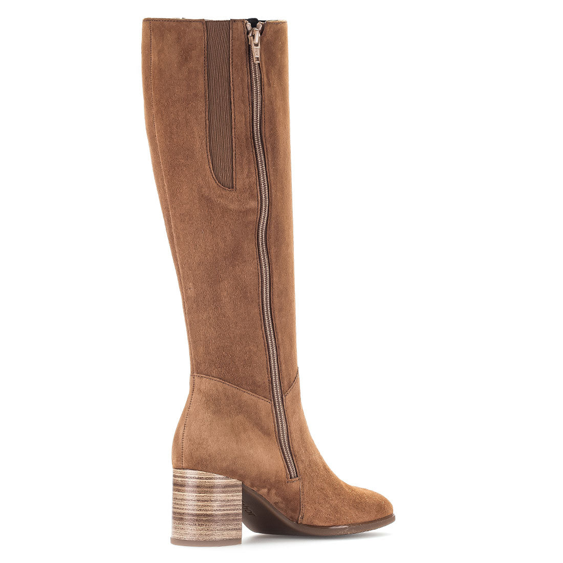 GABOR Camel long suede boot shaft M,