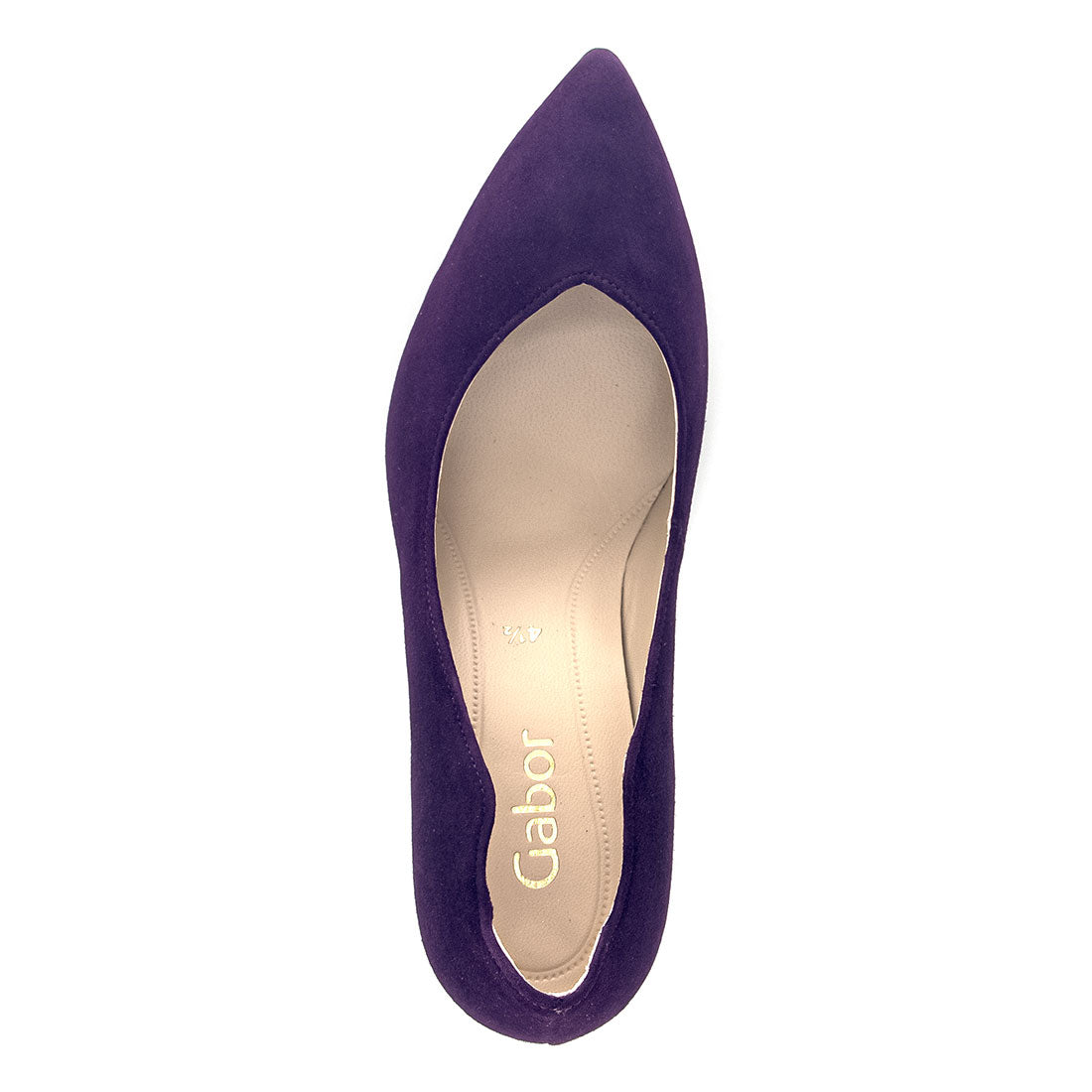 GABOR Purple suede pump with stiletto heel,
