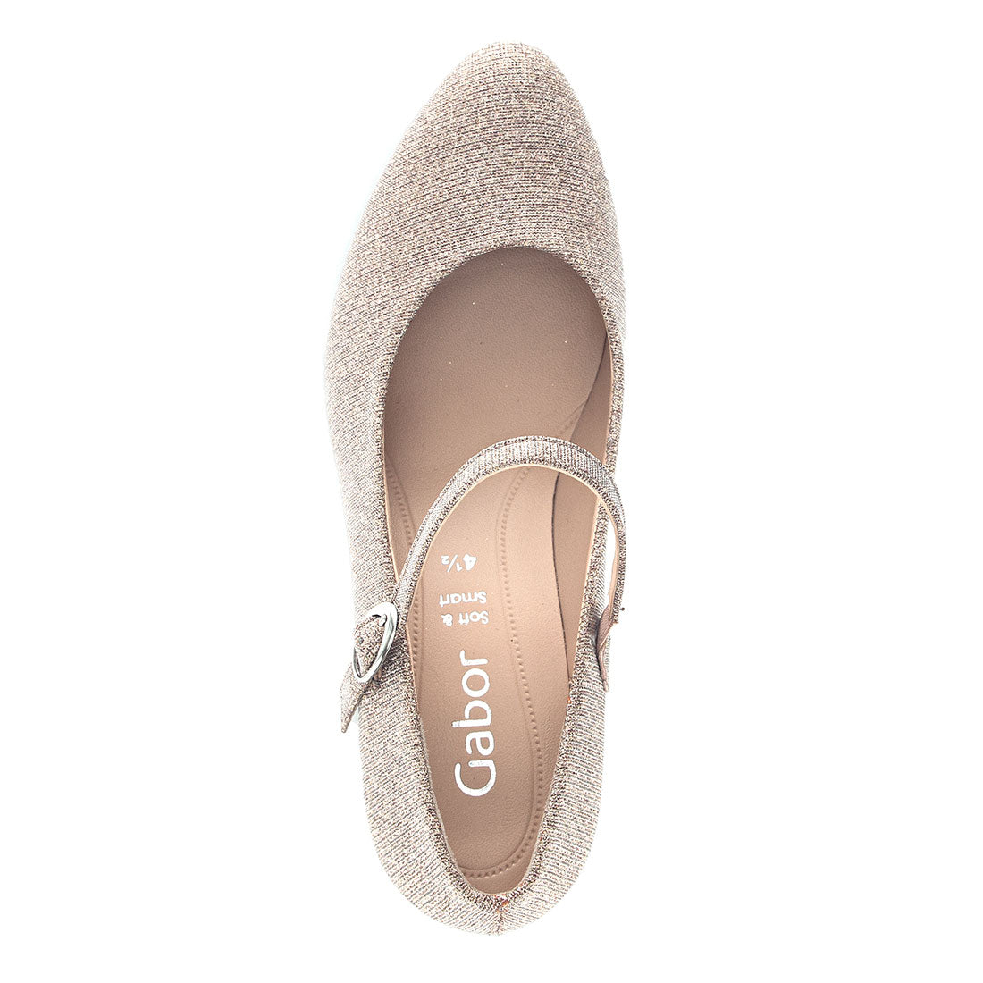 GABOR Pink glitter pump with stiletto heel,