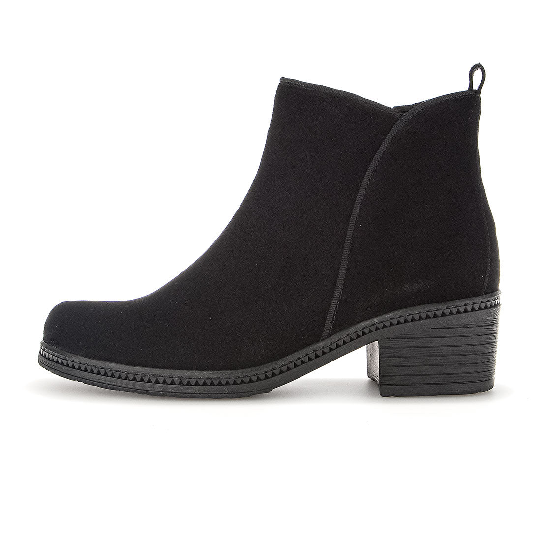 GABOR Black suede boot with 4 cm heel,