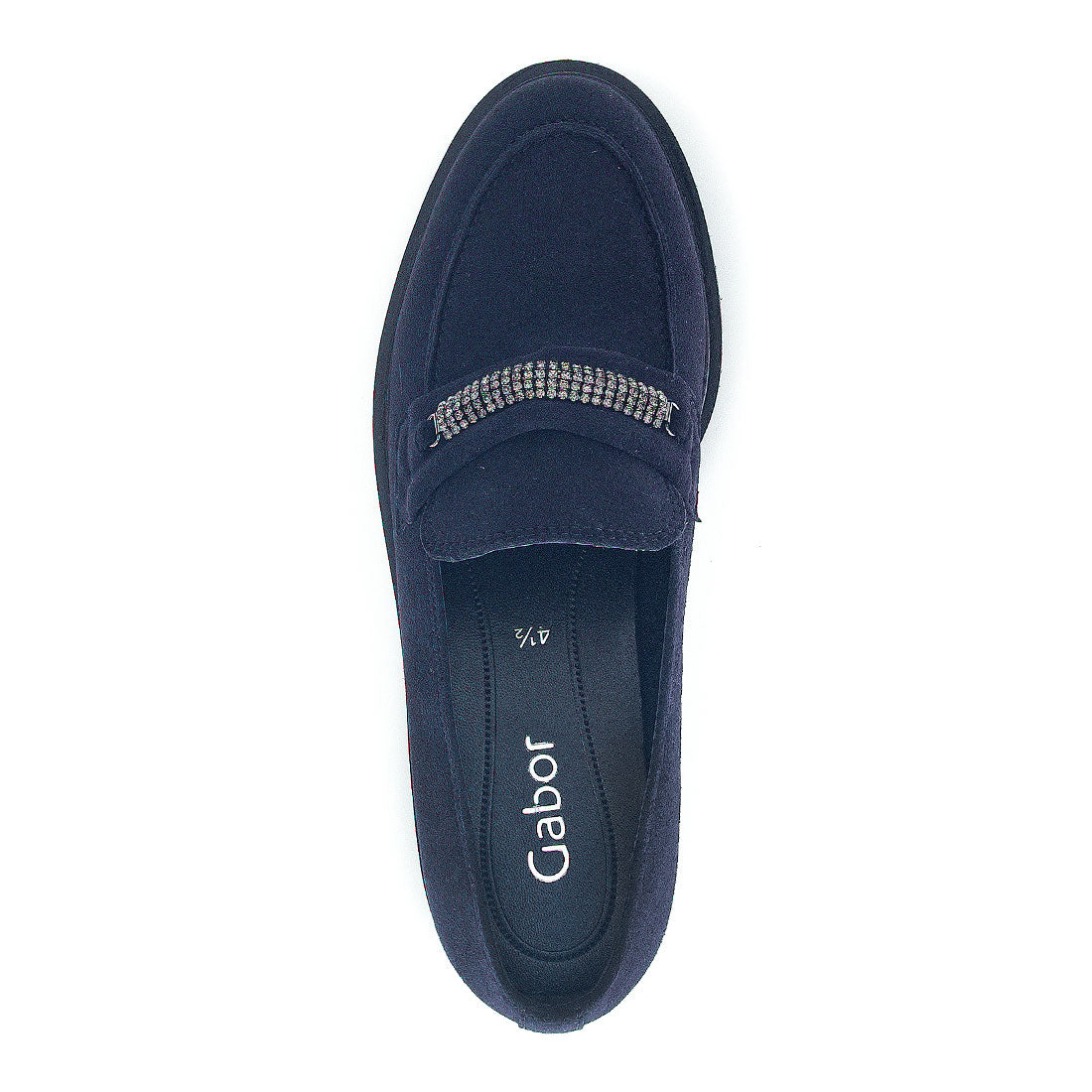 GABOR Atlantik suede loafer with decorative stone,