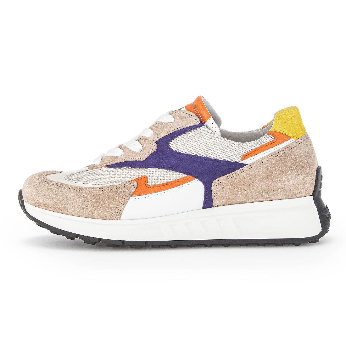 GABOR Sand, purple, orange sneaker with laces,