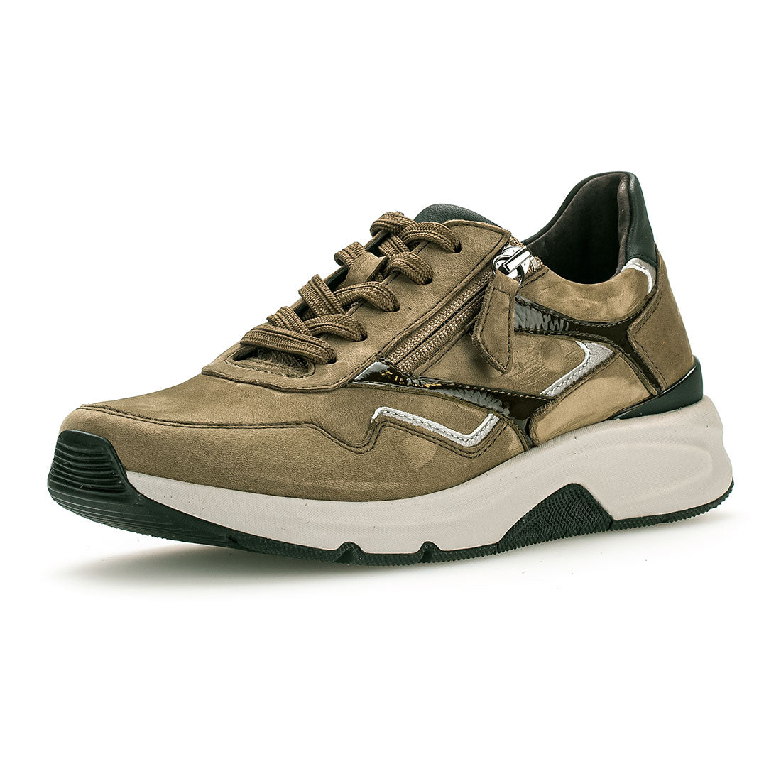 ROLLINGSOFT Olive green nubuck sneaker,