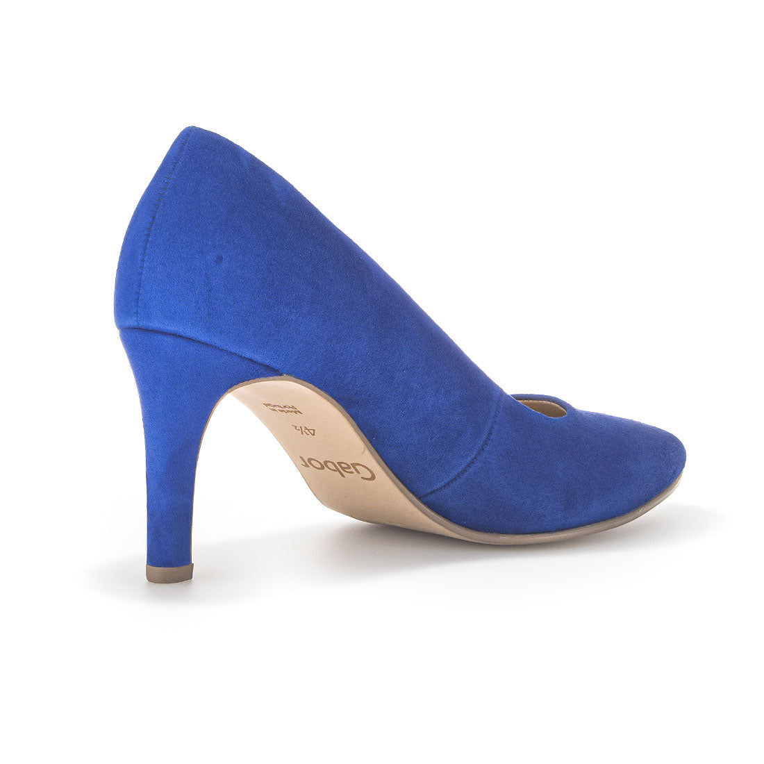 GABOR Cobalt blue suede with 7 cm heel,
