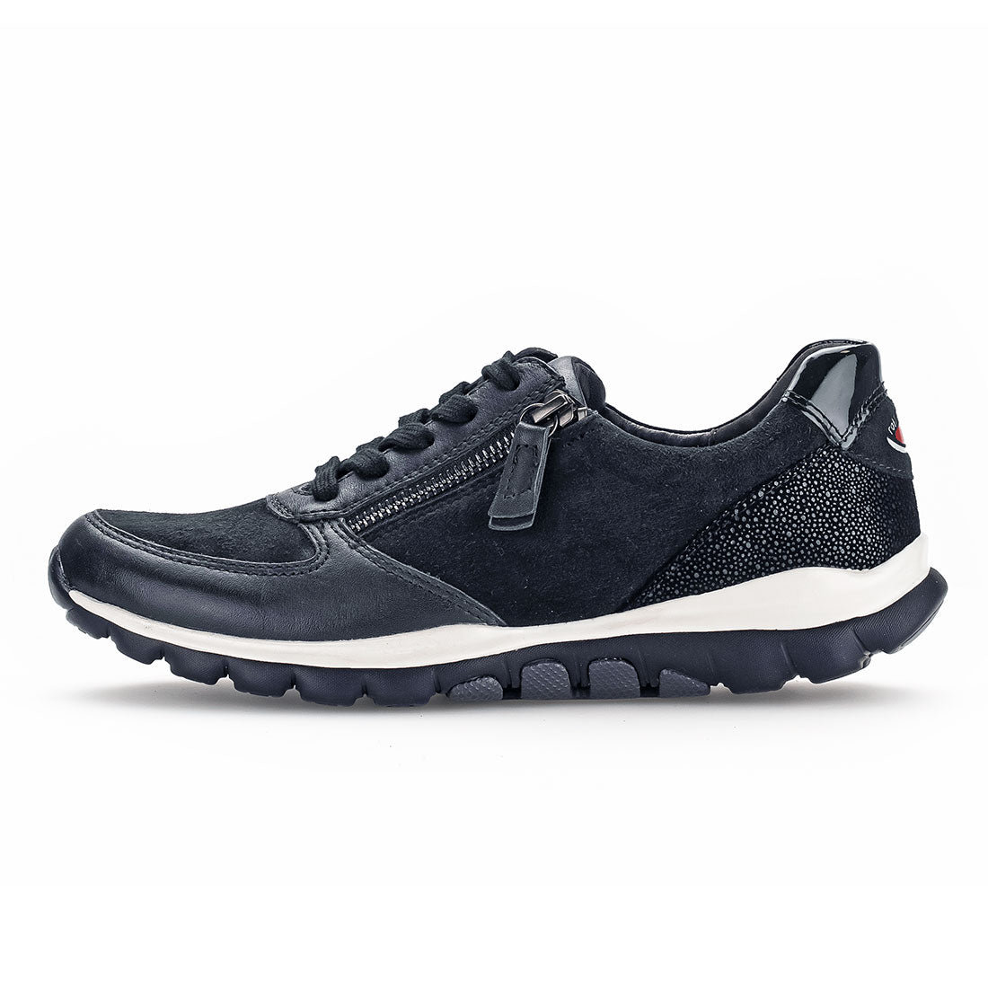 ROLLINGSOFT Dark blue leather/suede sneaker,