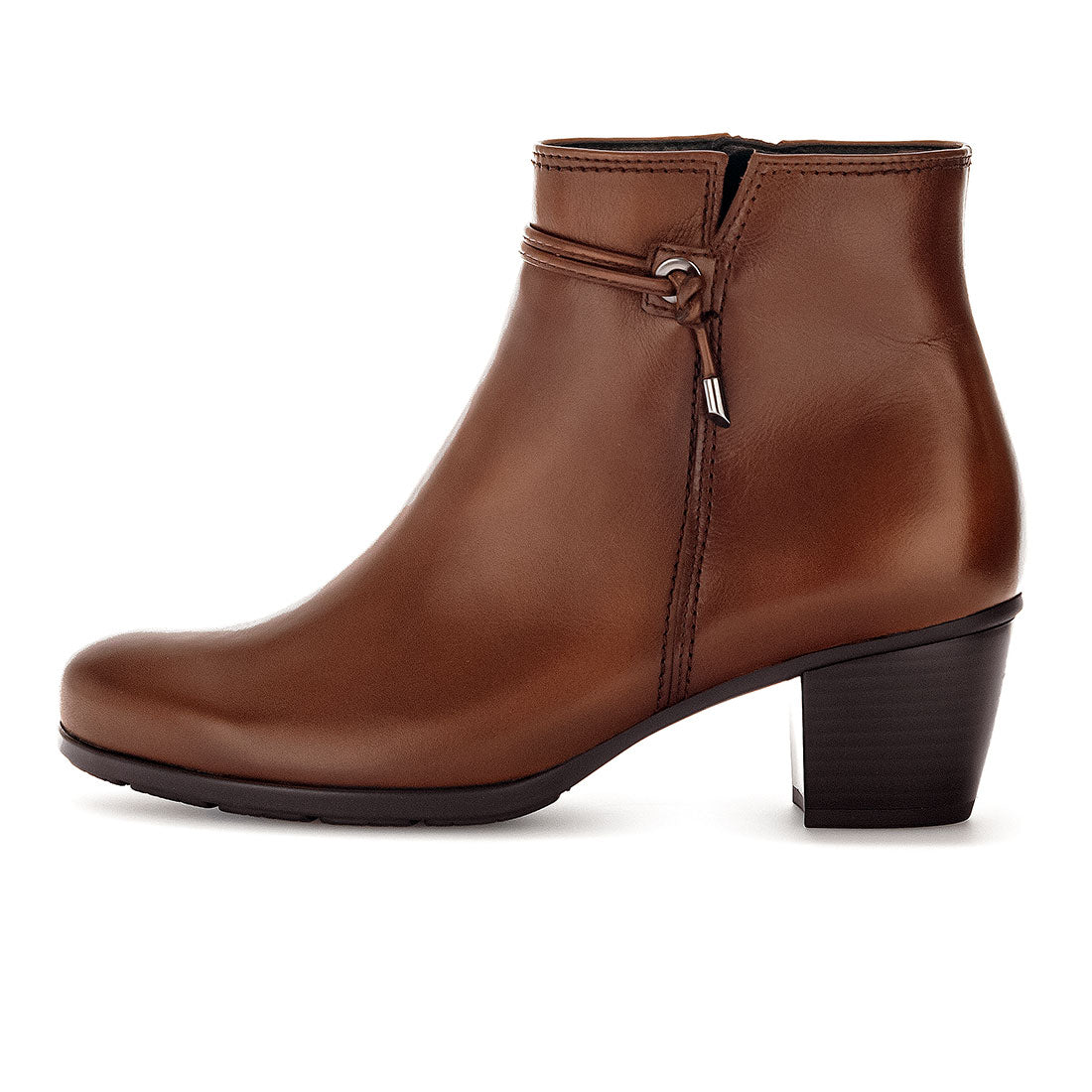 GABOR Sattel leather boot with decorative cord,